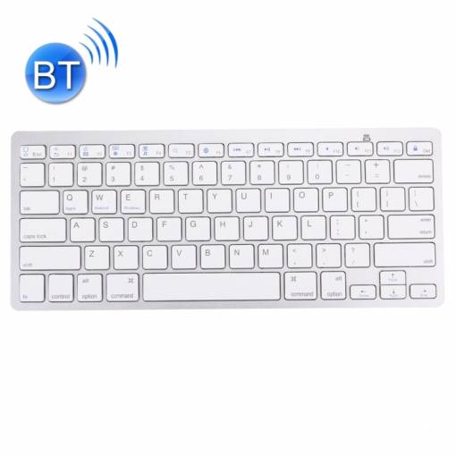 BK-3001 Bezdrátová klávesnice - stříbrná/bílá
