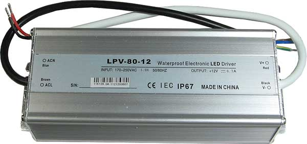Elektronický transformátor 12V/80W pro LED