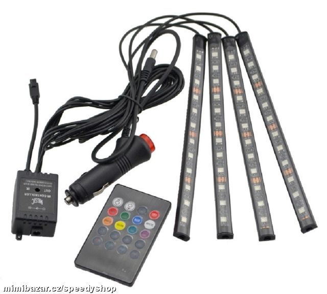 Barevné LED osvětlení vnitřku auta - ovladač
