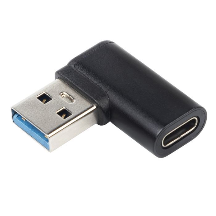 Redukce zahnutá 90° USB-C Female na USB3.0 typ A Male