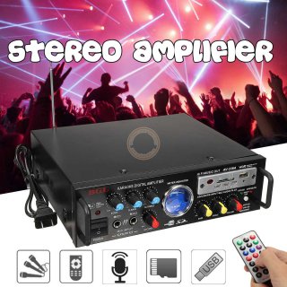 Stereo karaoke zesilova, SD, MMC, Flash, Bluetooth, BT-339FM - Kliknutm na obrzek zavete