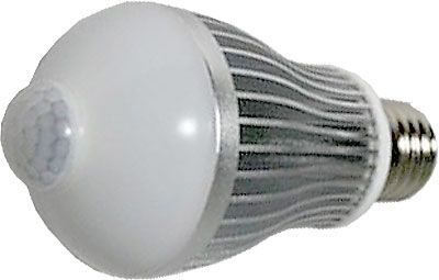 Žárovka LED E27-6x 1W,bílá,230V s PIR čidlem