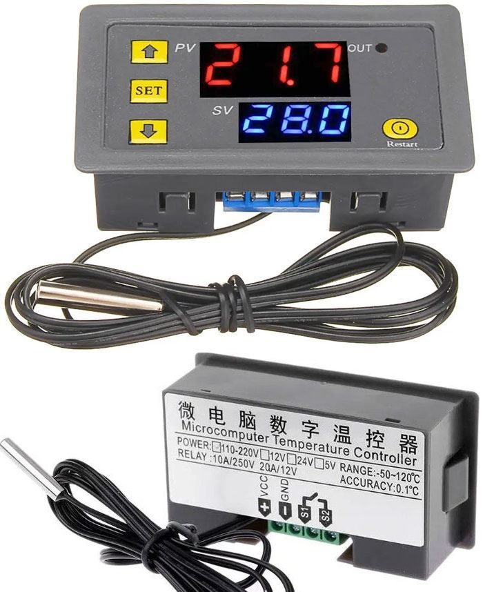Digitální panelový termostat -50 až 110°C na 12V