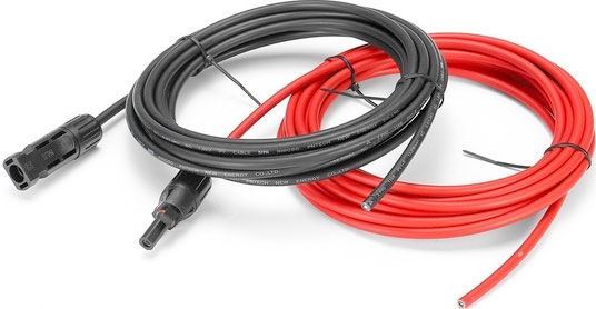 Solární kabel, 6mm2, červený+černý s konektory MC4, 10m