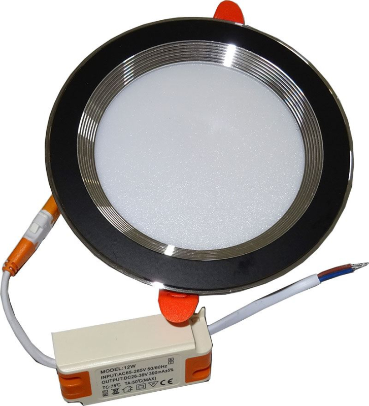 Podhledov� sv�tlo �ern�, LED 12W denn� b�l�, 230V/12W